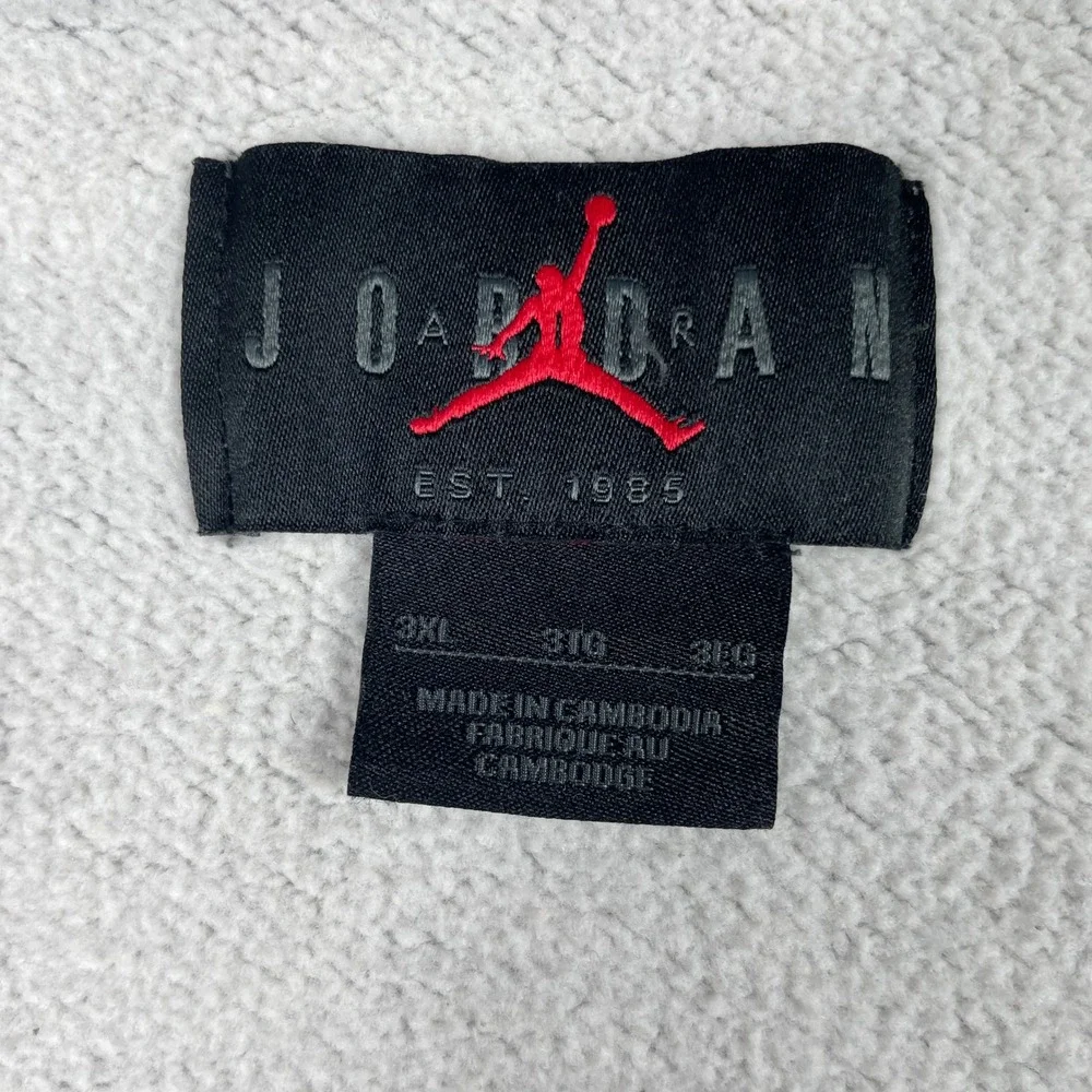 Jordan Zip Hoodie Mens 3XL Gray Jumpman Fleece Full Zip Sweatshirt